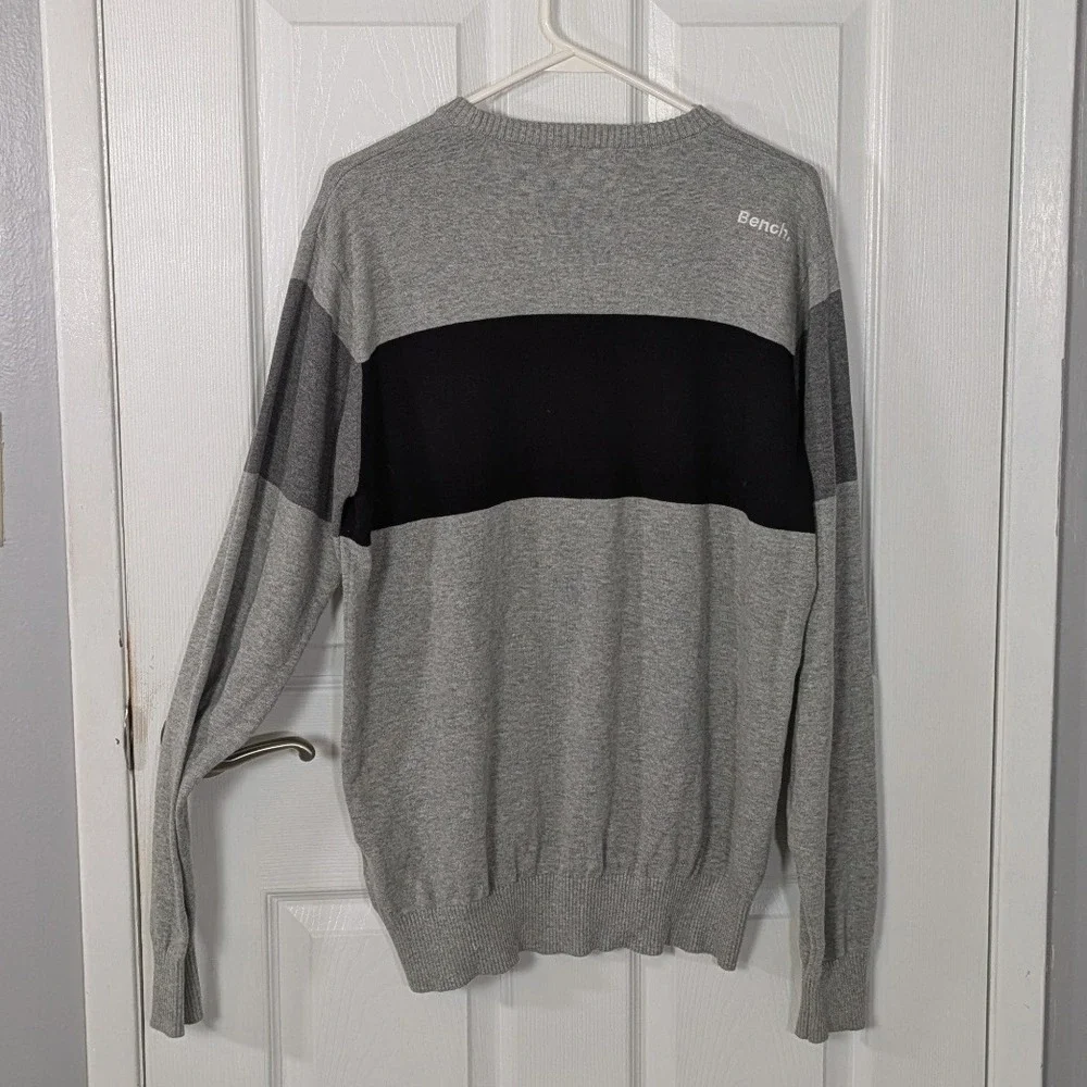 Bench. 100% Cotton Pullover‎ Colorblock Knit Casual Comfy Men's Sweater Size L